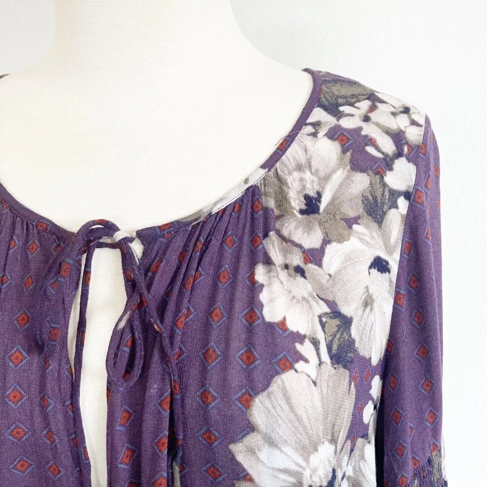Free People Sunset Boulevard Floral Mini Boho Romper Sz XS